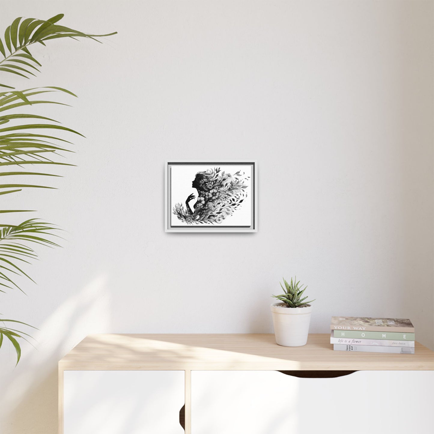 Floral Goddess Silhouette Wall Art 12x9 &14x11