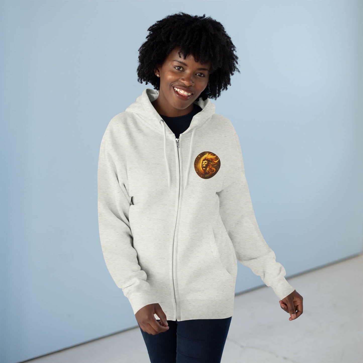 Leo Unisex Zip Hoodie