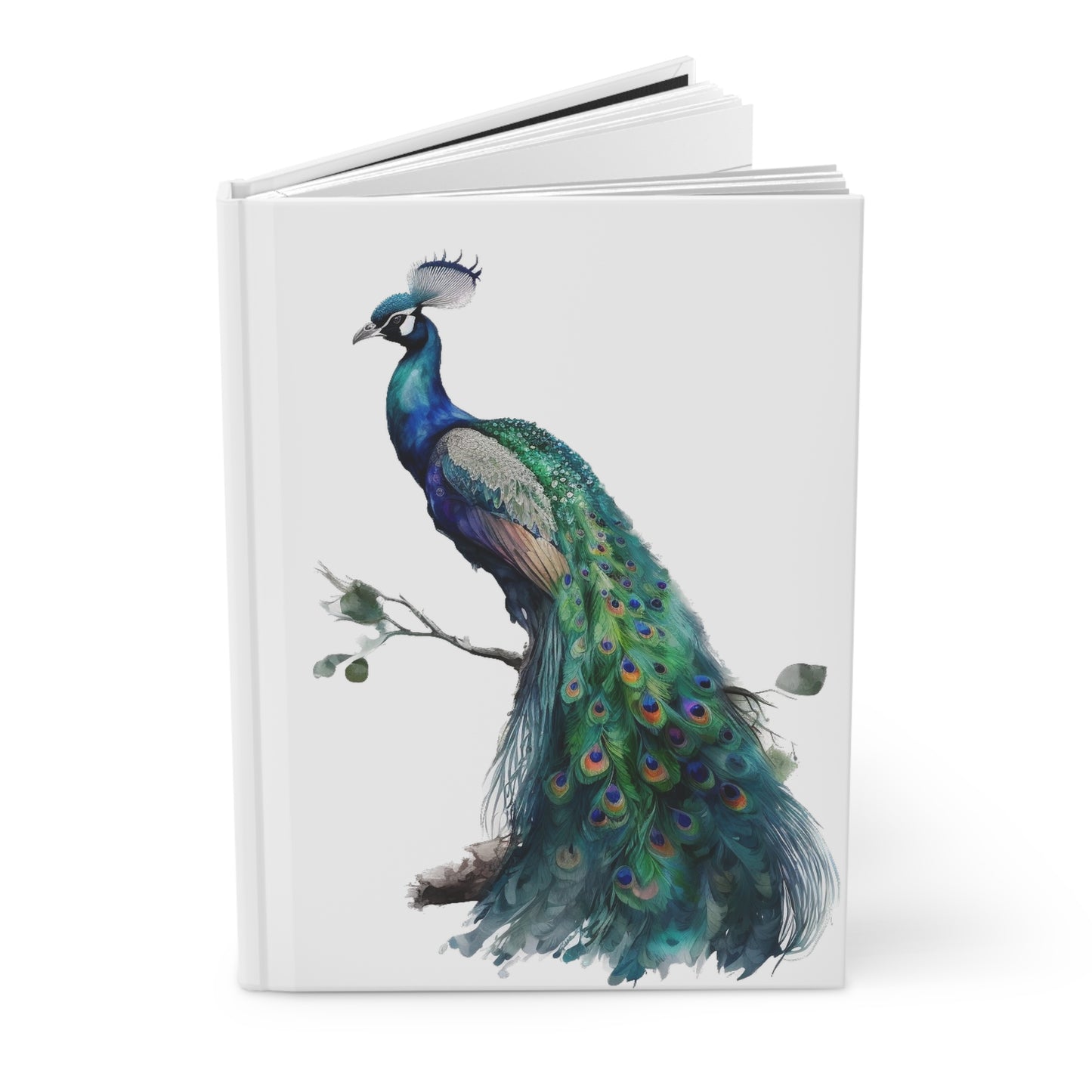 Elegant Peacock Hardcover Journal