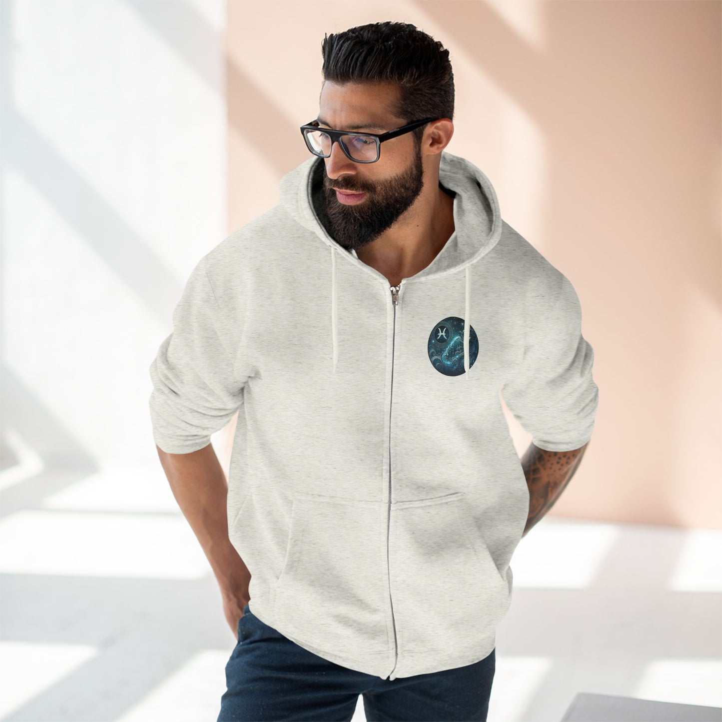 Aquarius Unisex Zip Hoodie