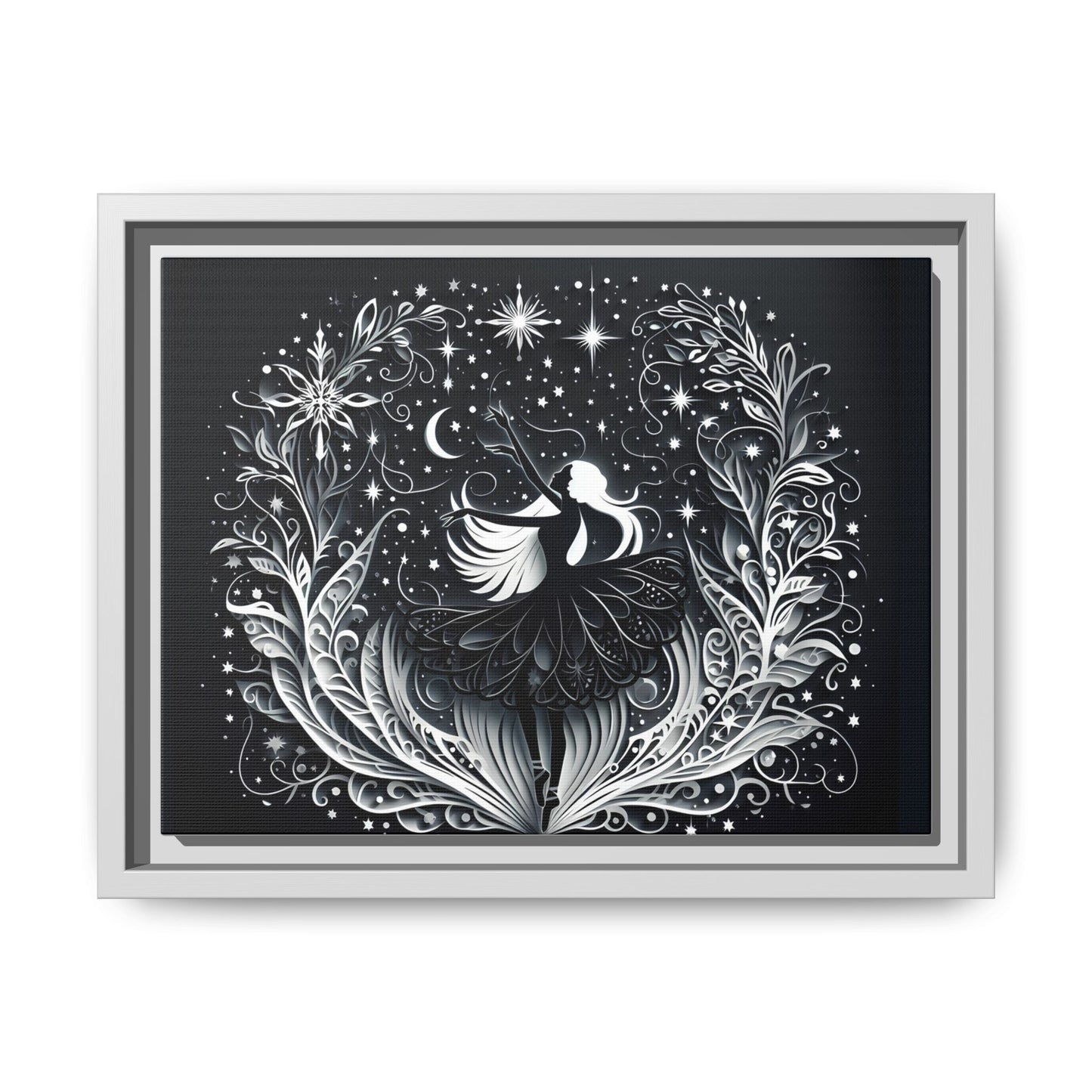 Black and White Magical Dance Wall Art 12x9