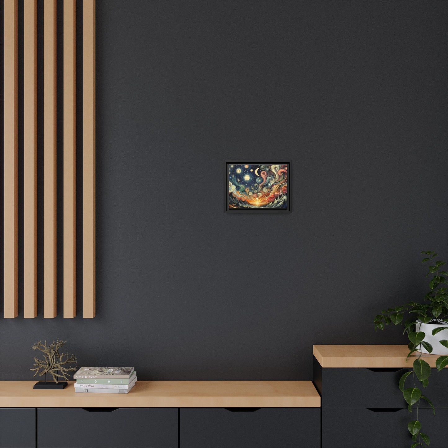 Cosmic Sunset Swirl Canvas Art 12x9 & 14x11