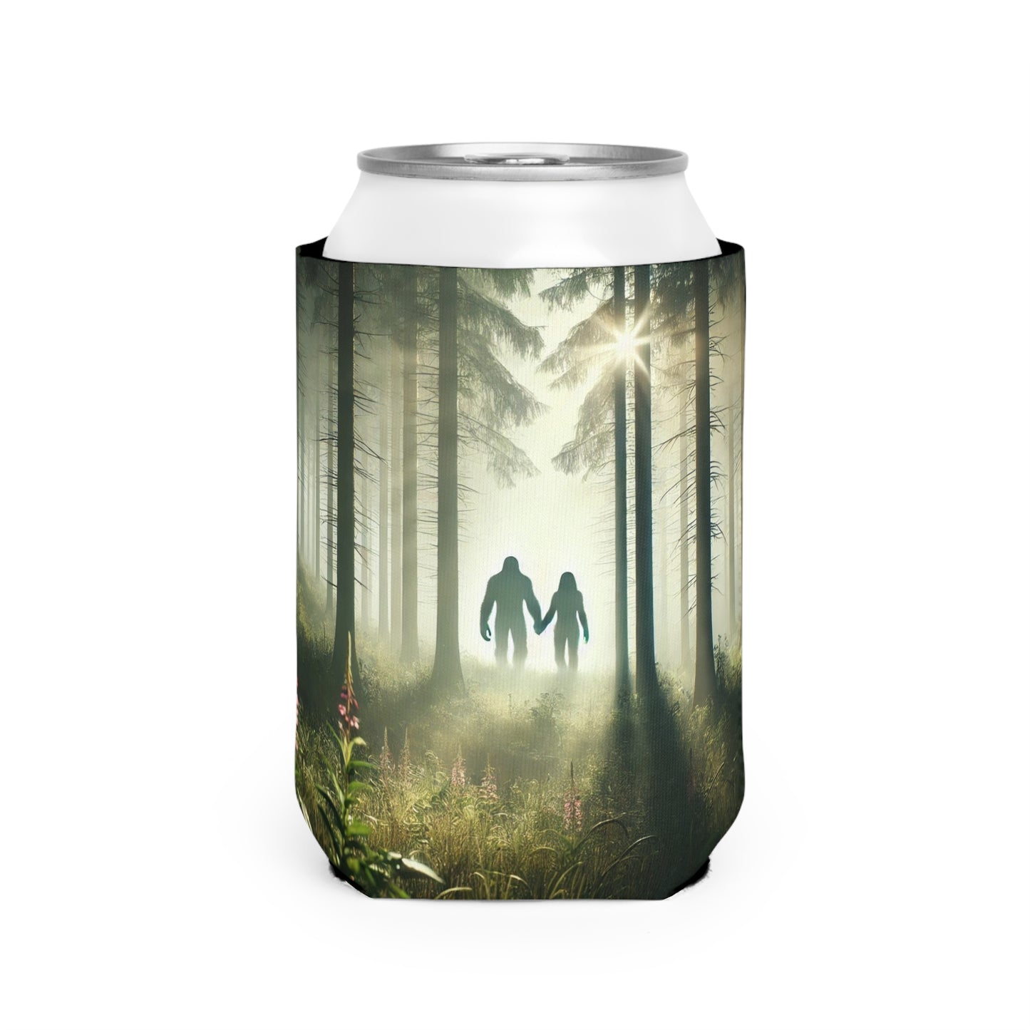 Sasquatch Silhouettes Can Cooler Sleeve