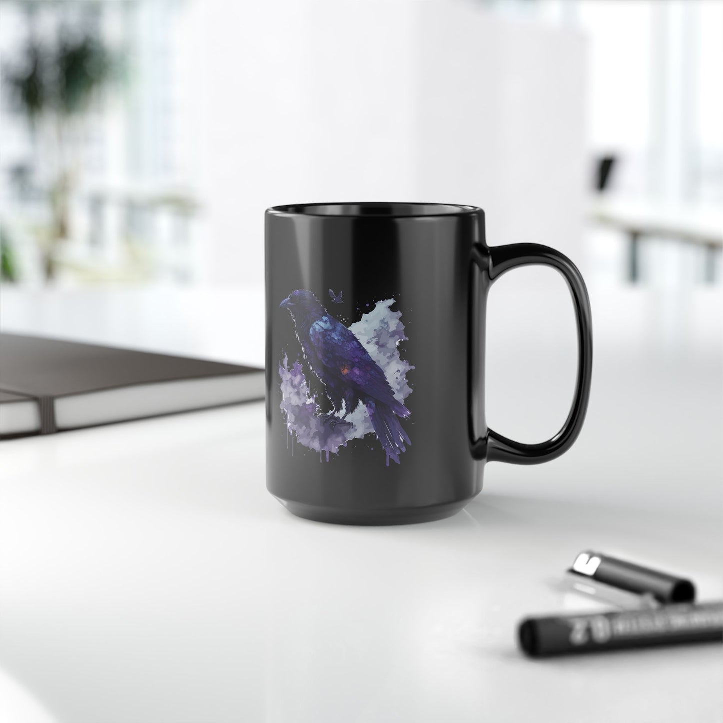 Artistic Raven Black Mug - 15oz