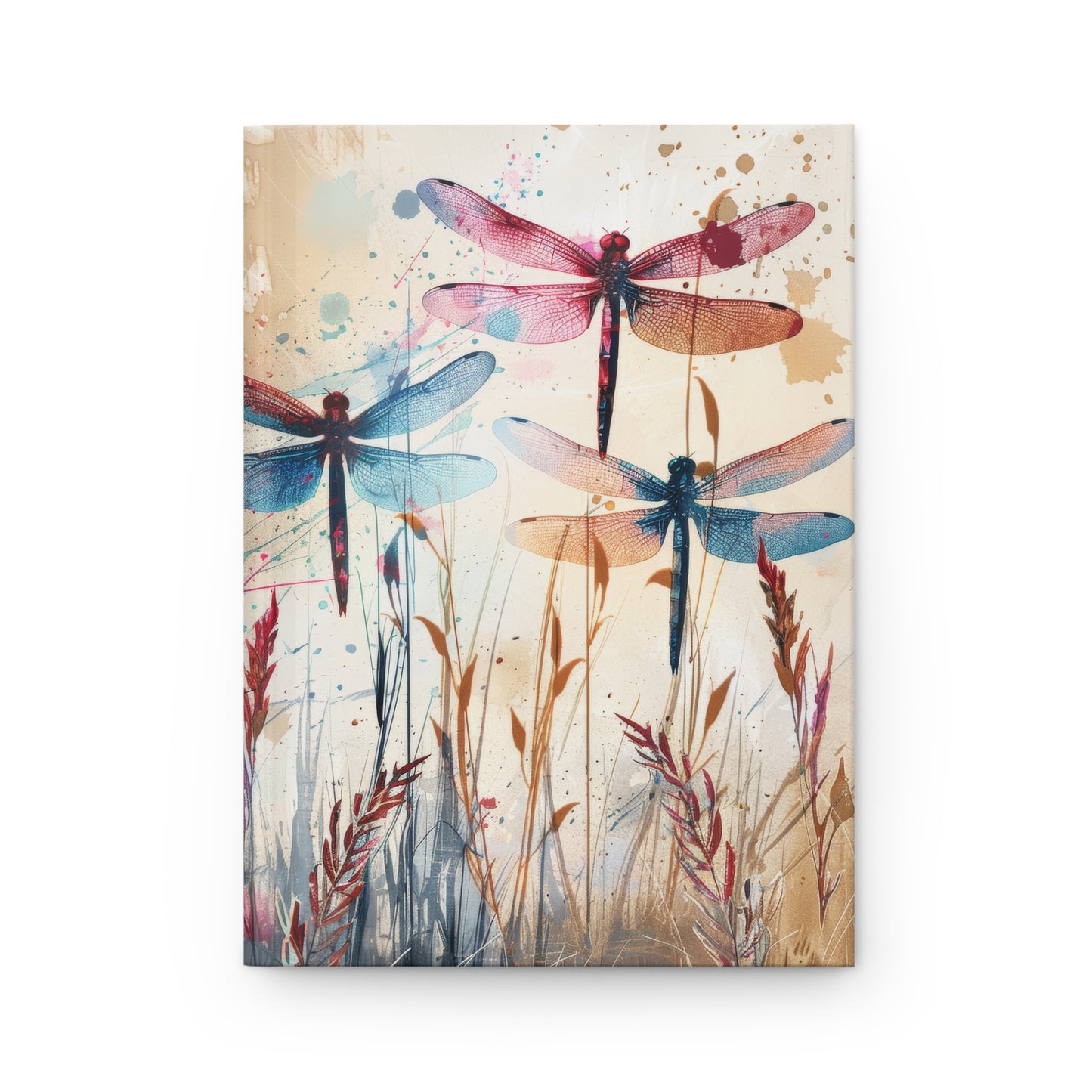 Colorful Dragonfly Hardcover Journal