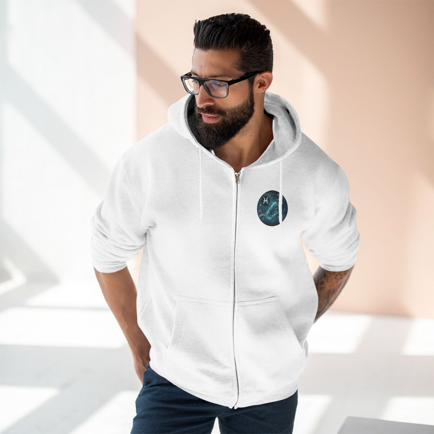Aquarius Unisex Zip Hoodie