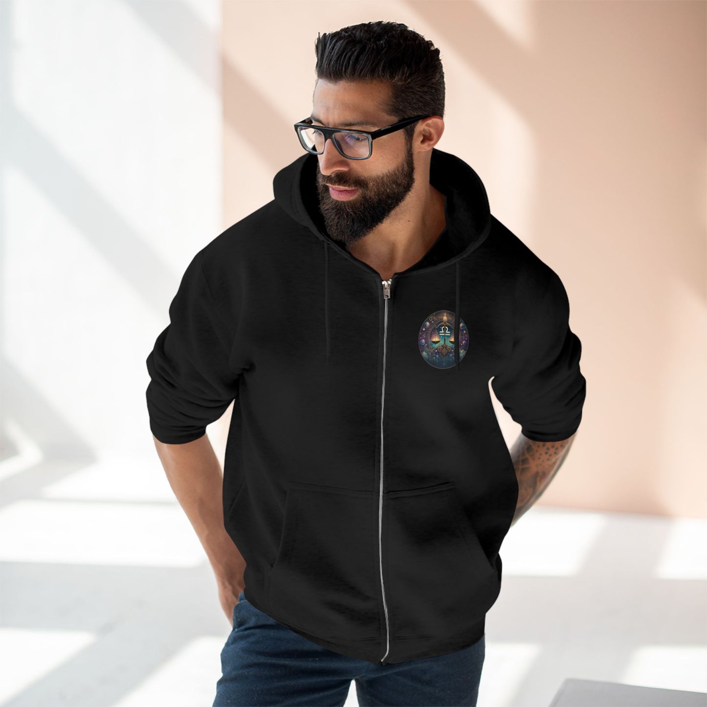 Libra Unisex Zip Hoodie