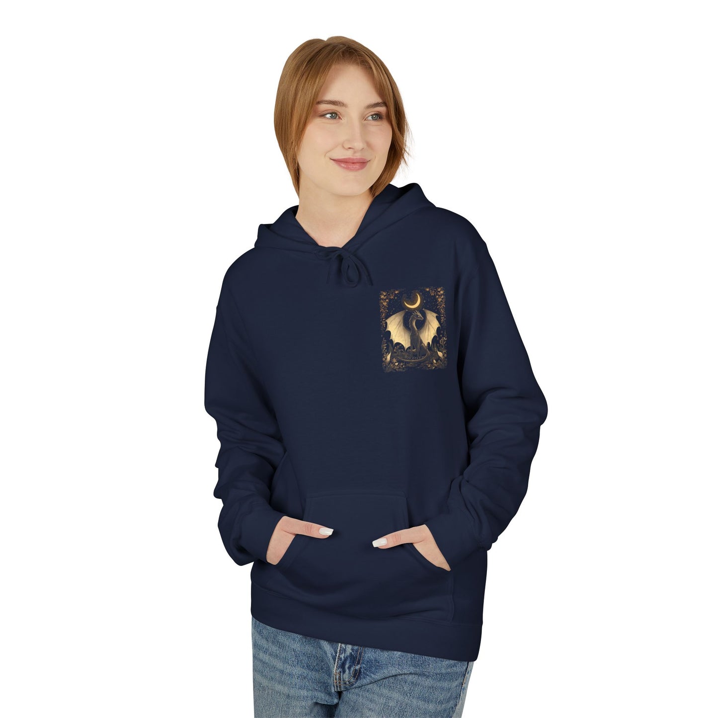 Magical Dragon & Moon Fleece Unisex Pullover