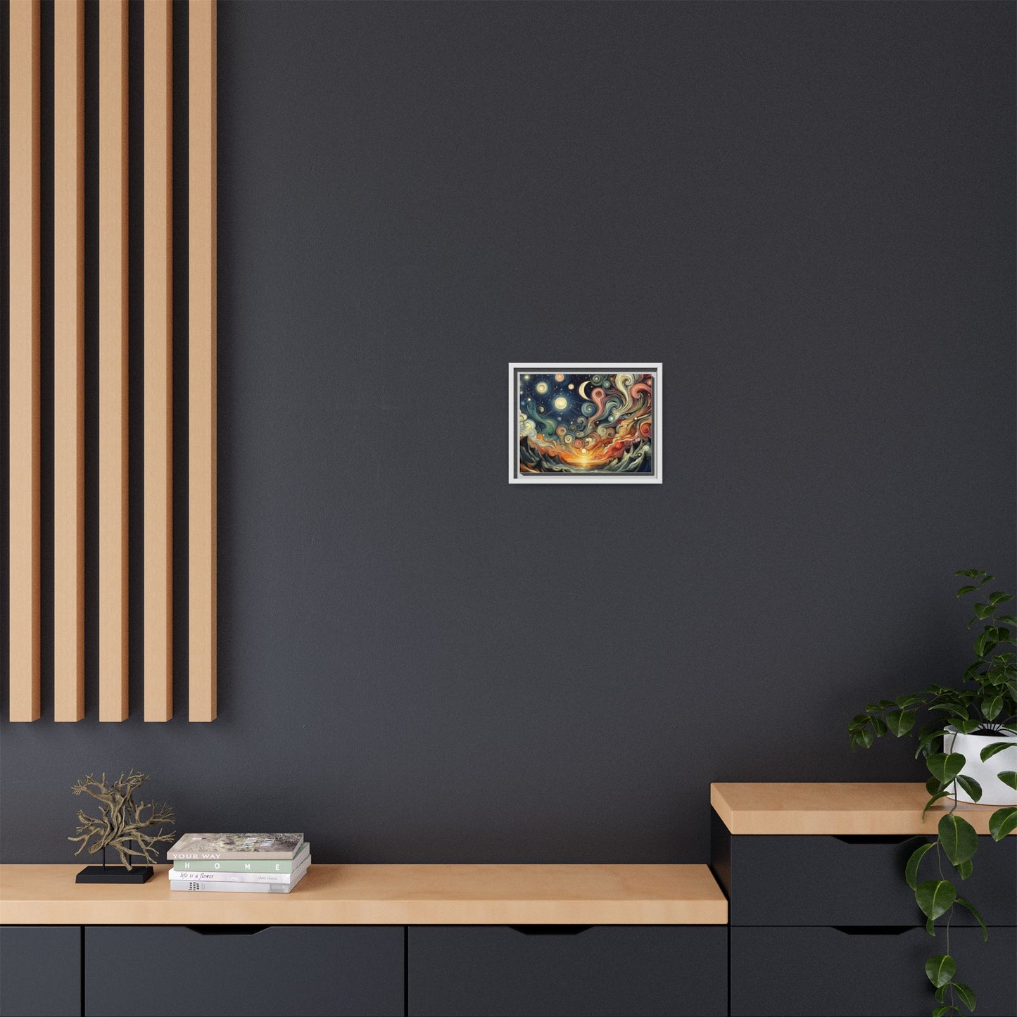 Cosmic Sunset Swirl Canvas Art 12x9 & 14x11
