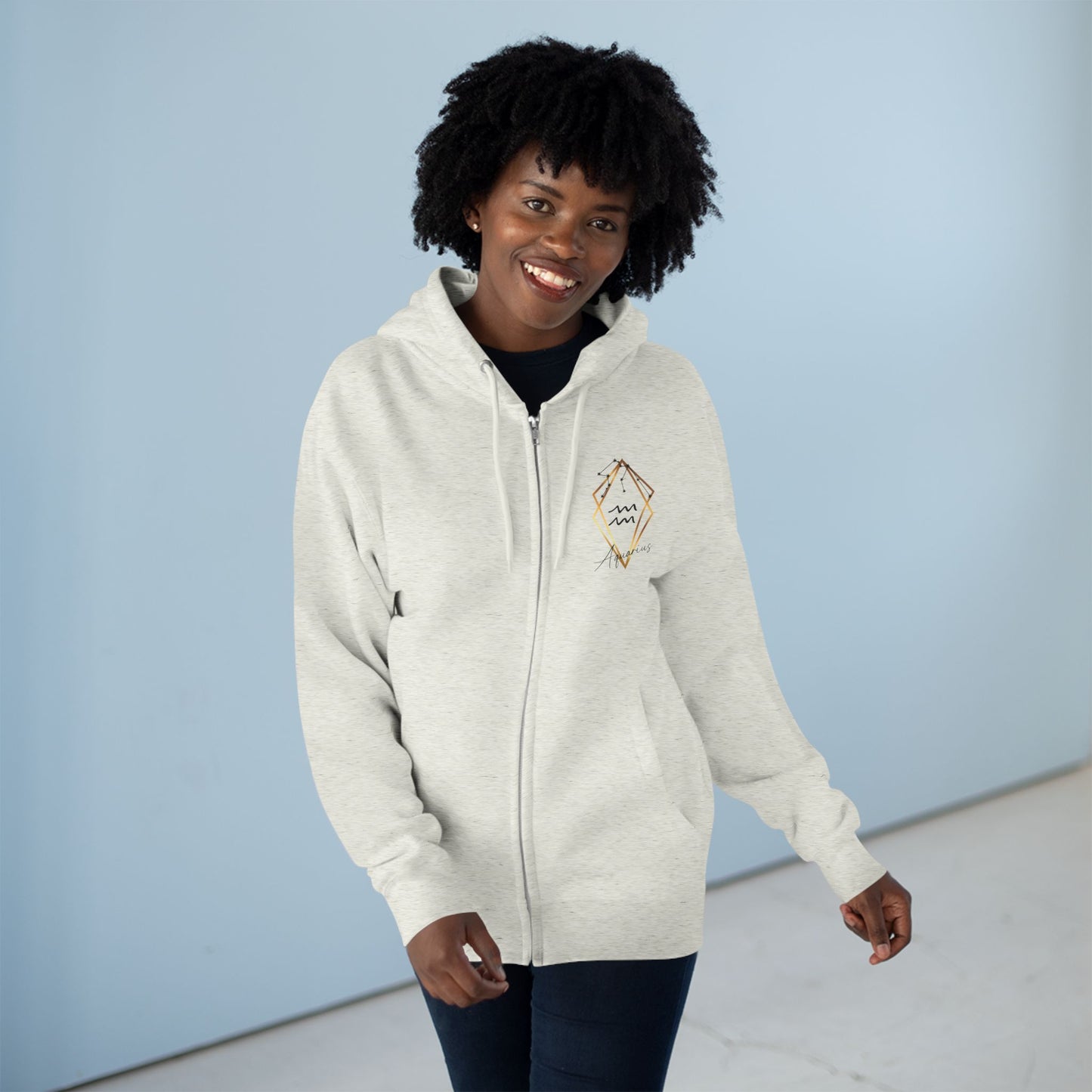 Aquarius Unisex Zip Hoodie