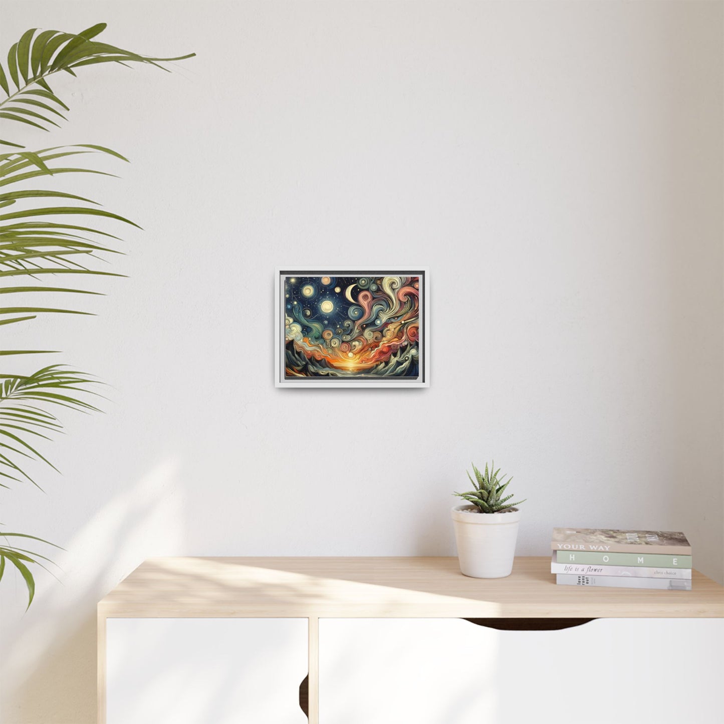 Cosmic Sunset Swirl Canvas Art 12x9 & 14x11
