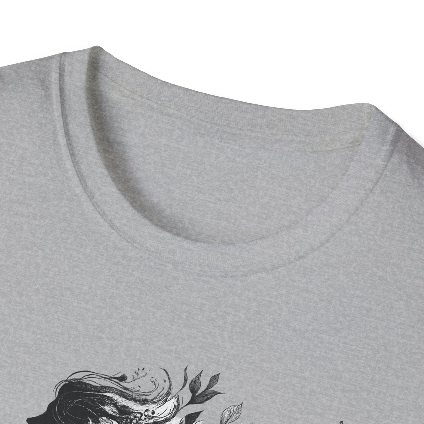 Floral Goddess Silhouette Unisex Softstyle T-Shirt