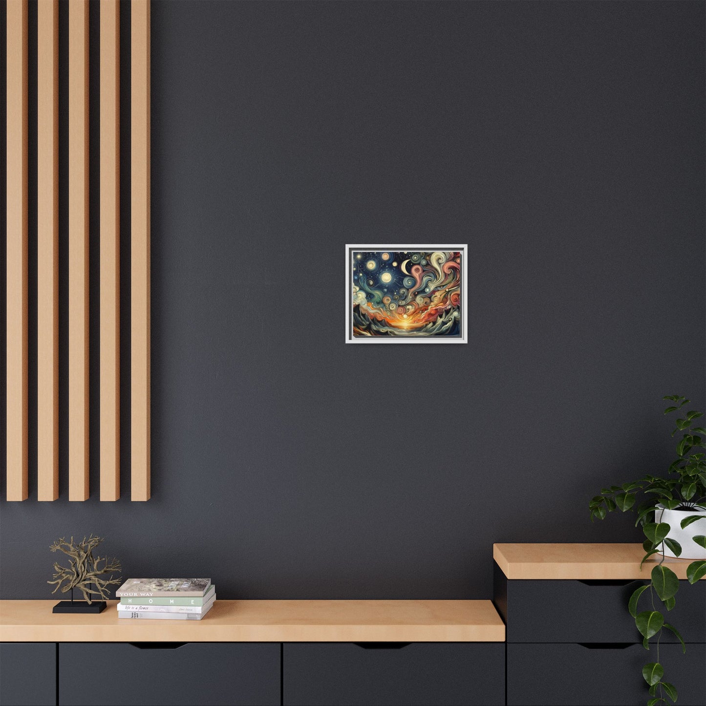 Cosmic Sunset Swirl Canvas Art 12x9 & 14x11