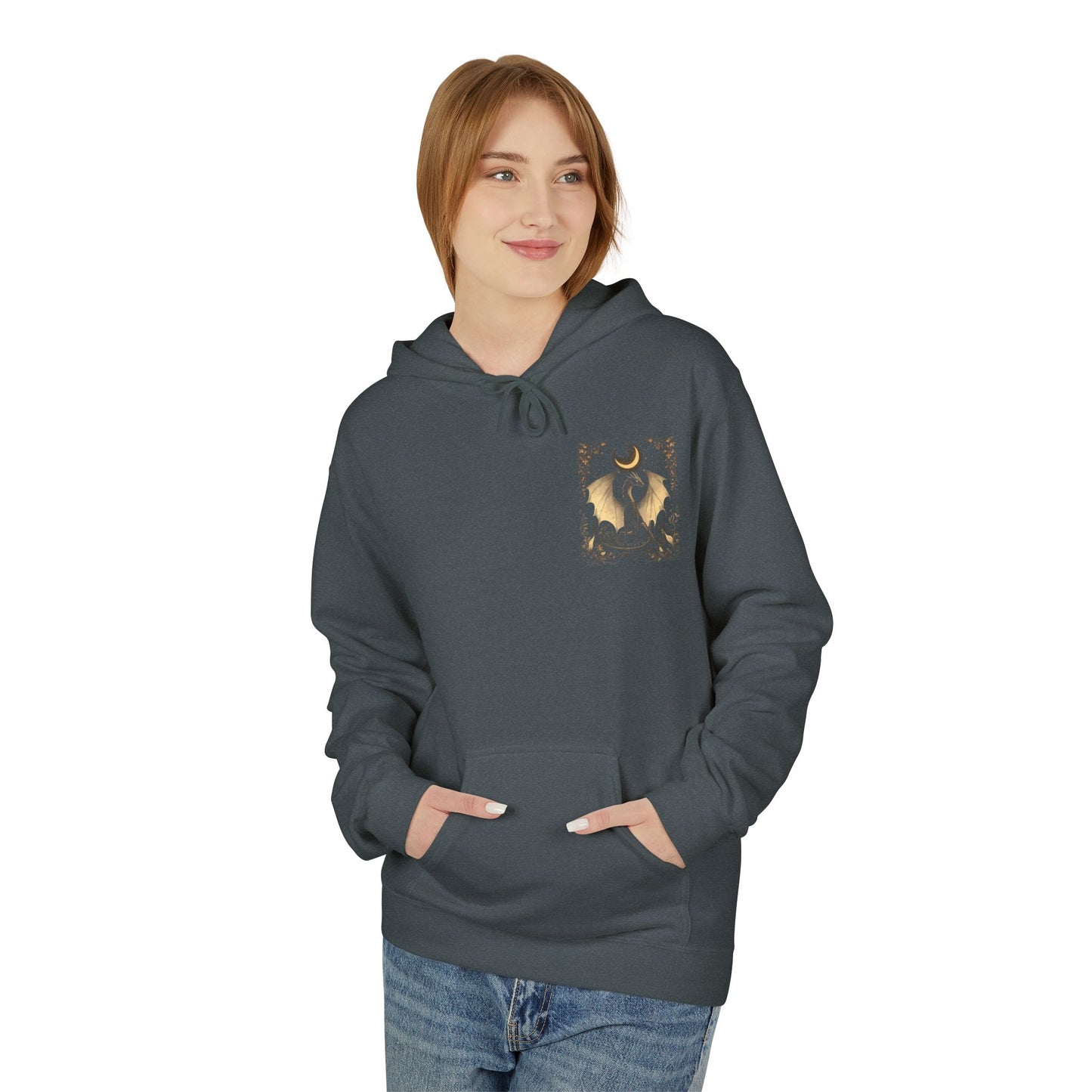 Magical Dragon & Moon Fleece Unisex Pullover