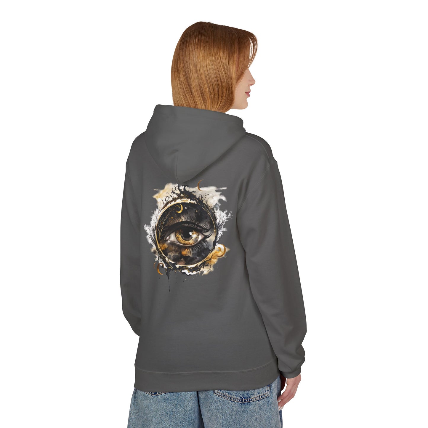 Mystical Eye Fleece Hoodie - Cozy Unisex Wear