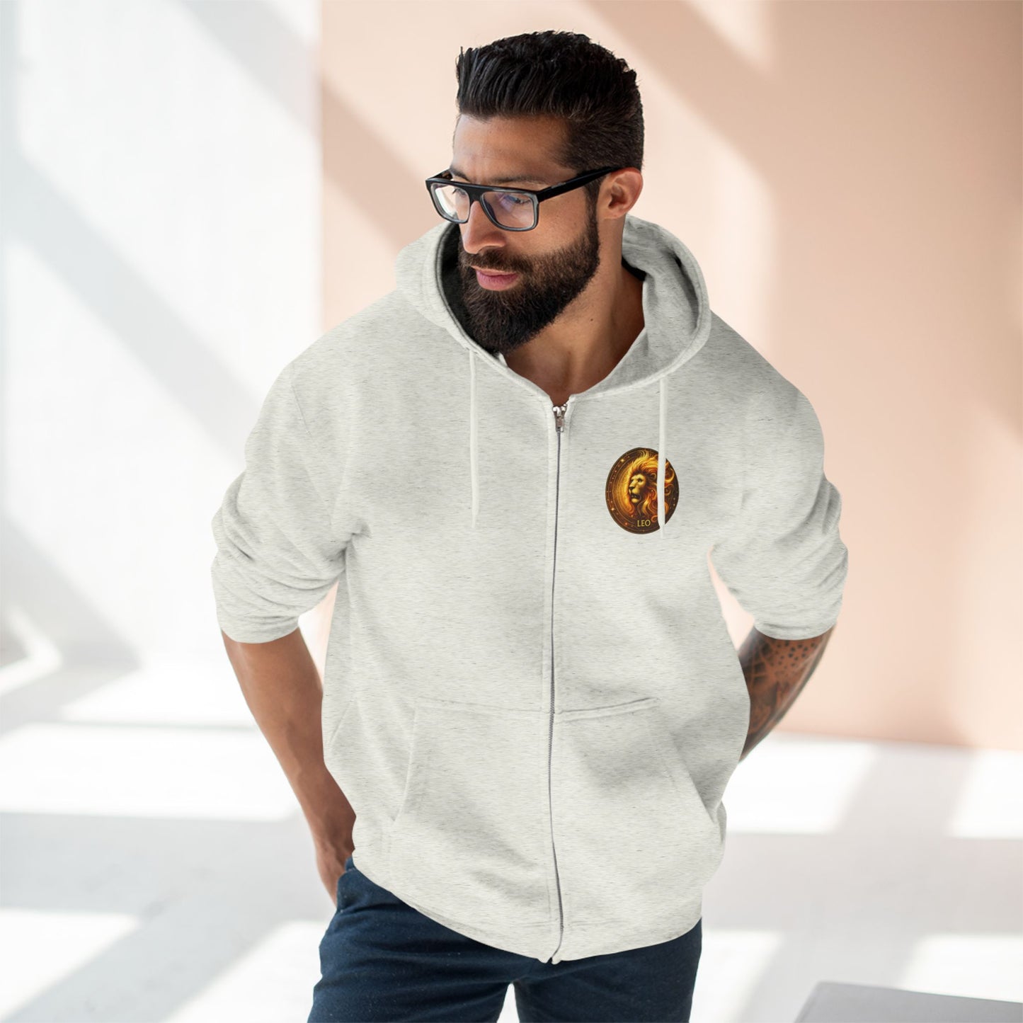 Leo Unisex Zip Hoodie