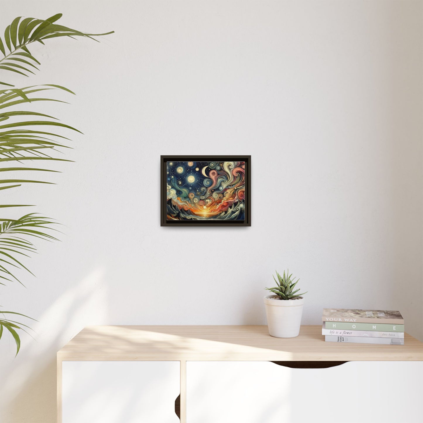 Cosmic Sunset Swirl Canvas Art 12x9 & 14x11