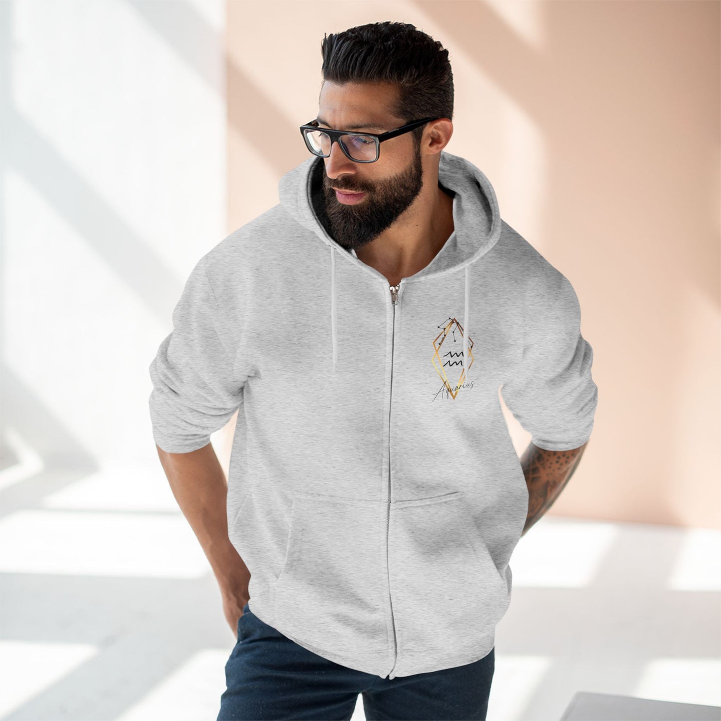 Aquarius Unisex Zip Hoodie
