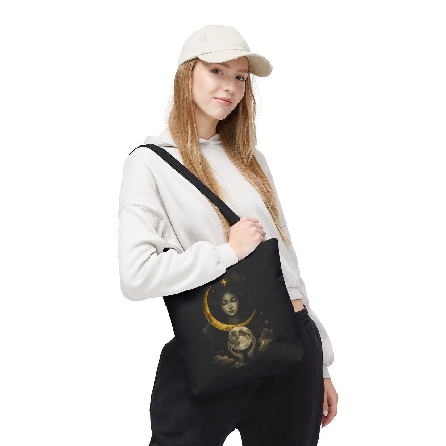 Celestial Moon Goddess Tote Bag