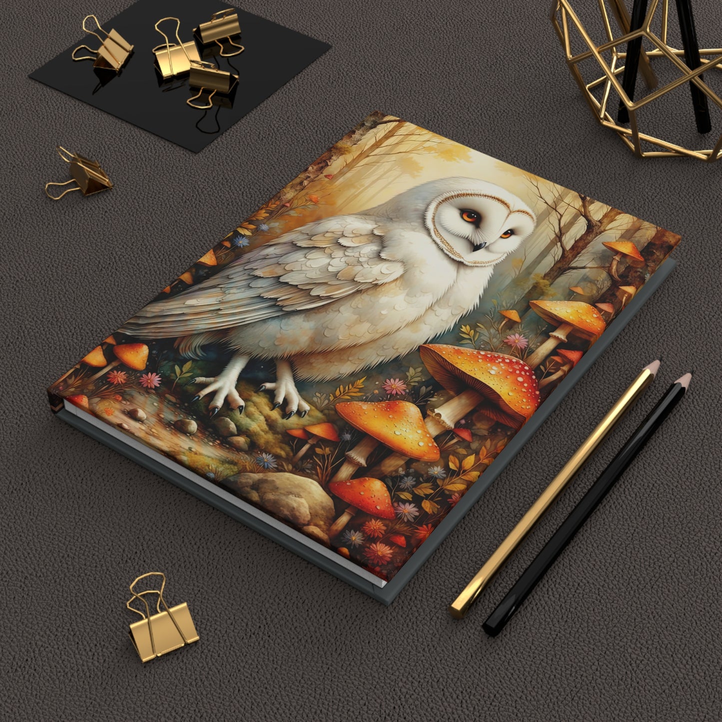 Charming Owl Hardcover Journal