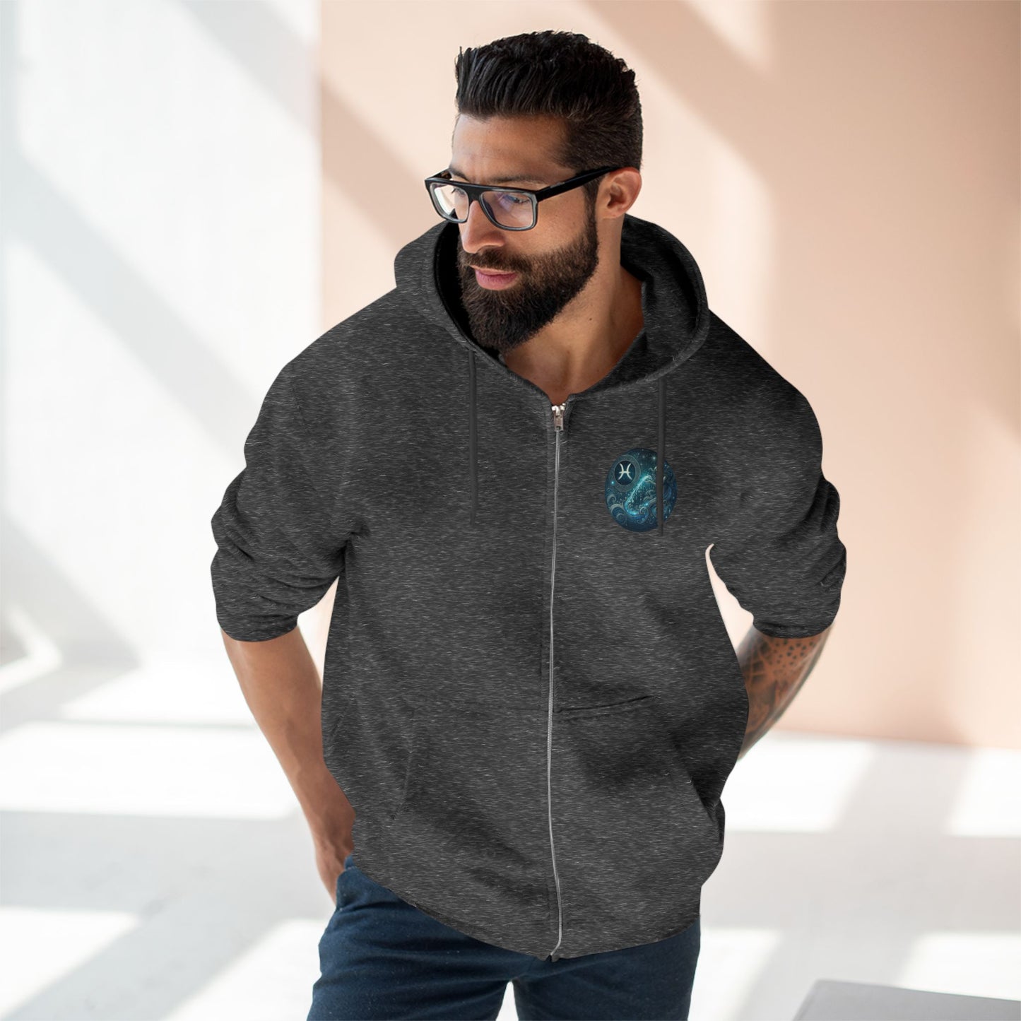 Aquarius Unisex Zip Hoodie