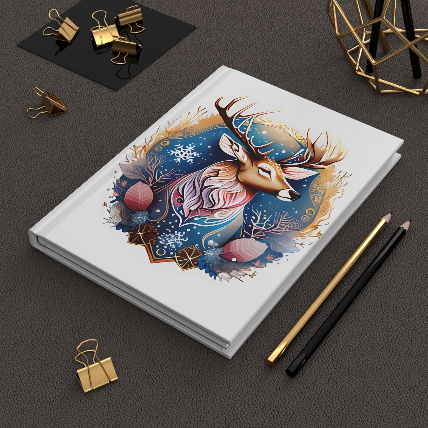 Elegant Deer Design Hardcover Journal