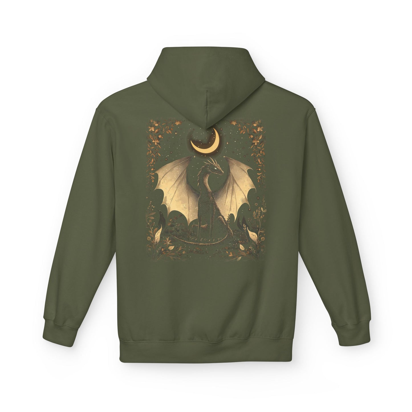 Magical Dragon & Moon Fleece Unisex Pullover