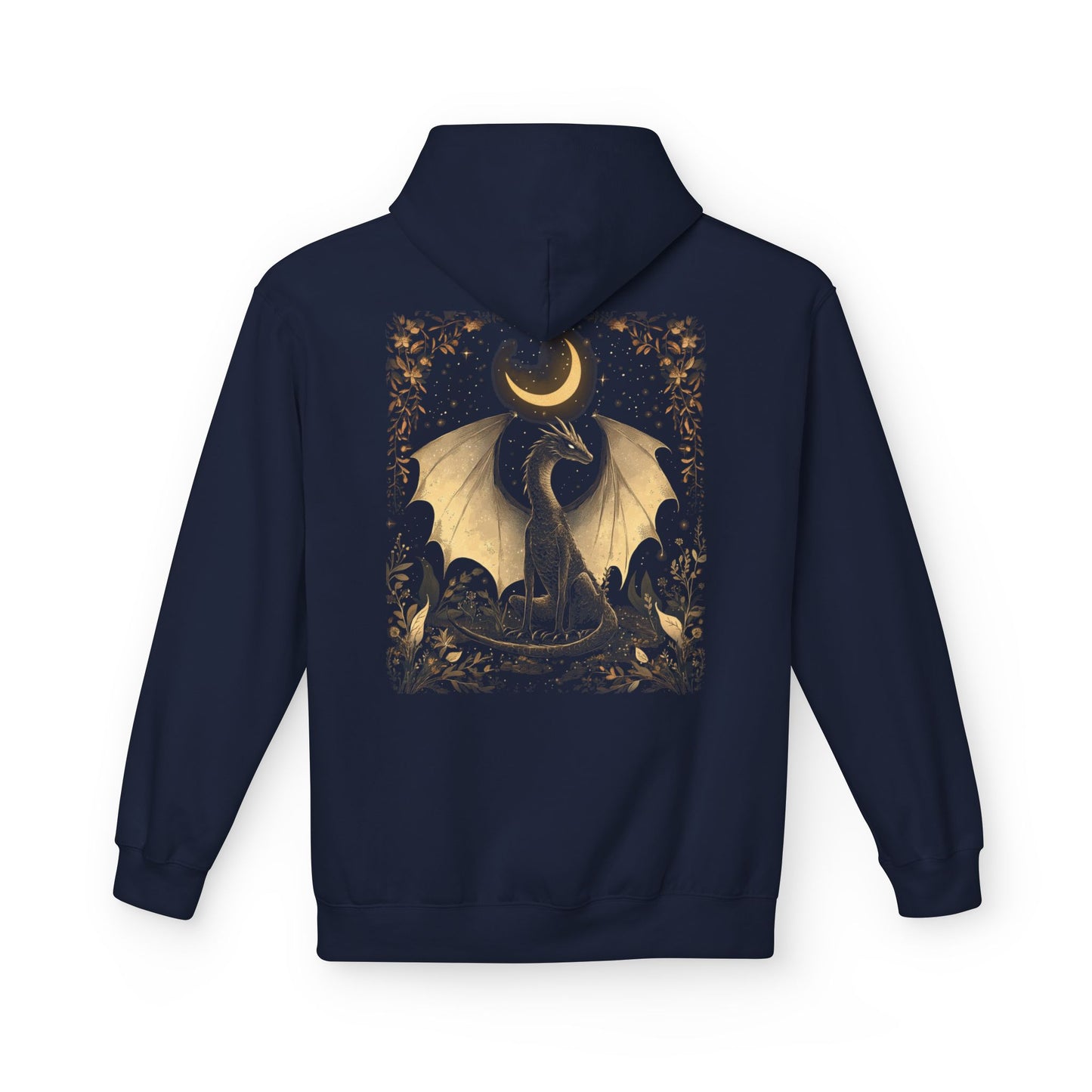 Magical Dragon & Moon Fleece Unisex Pullover