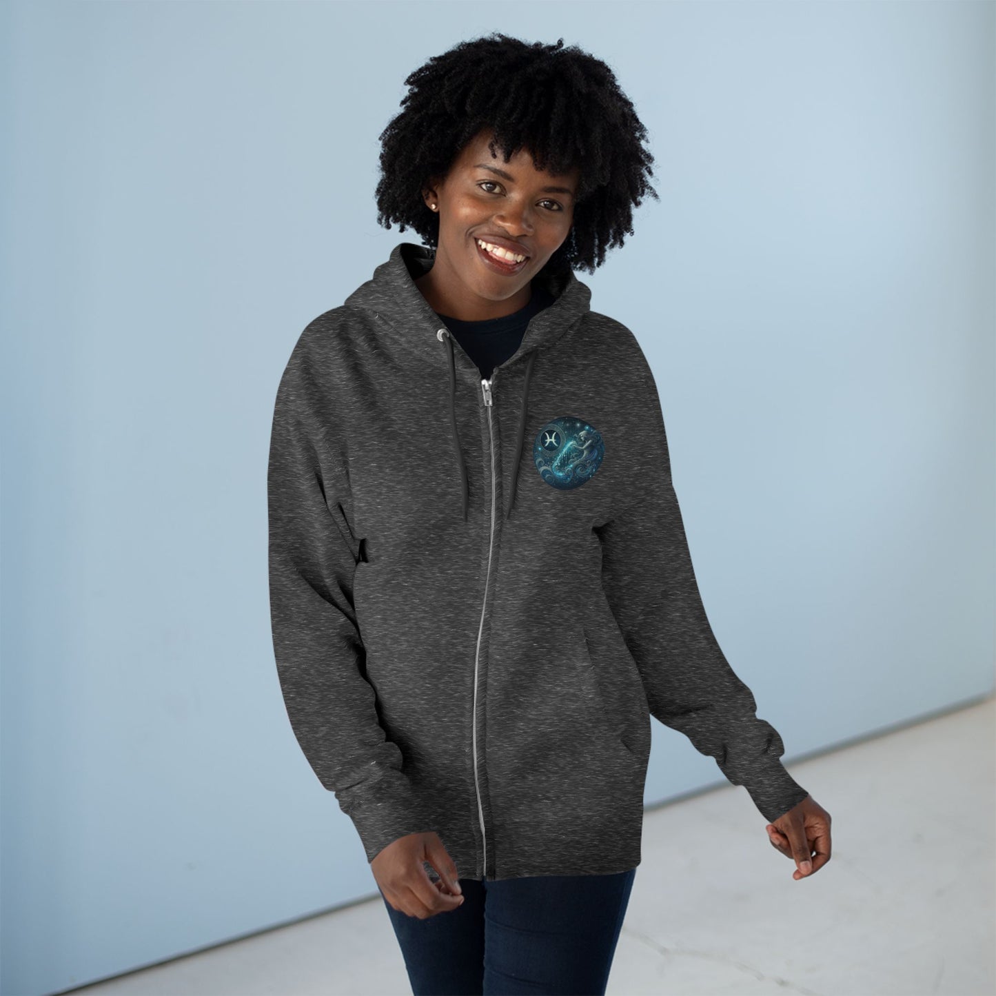 Aquarius Unisex Zip Hoodie