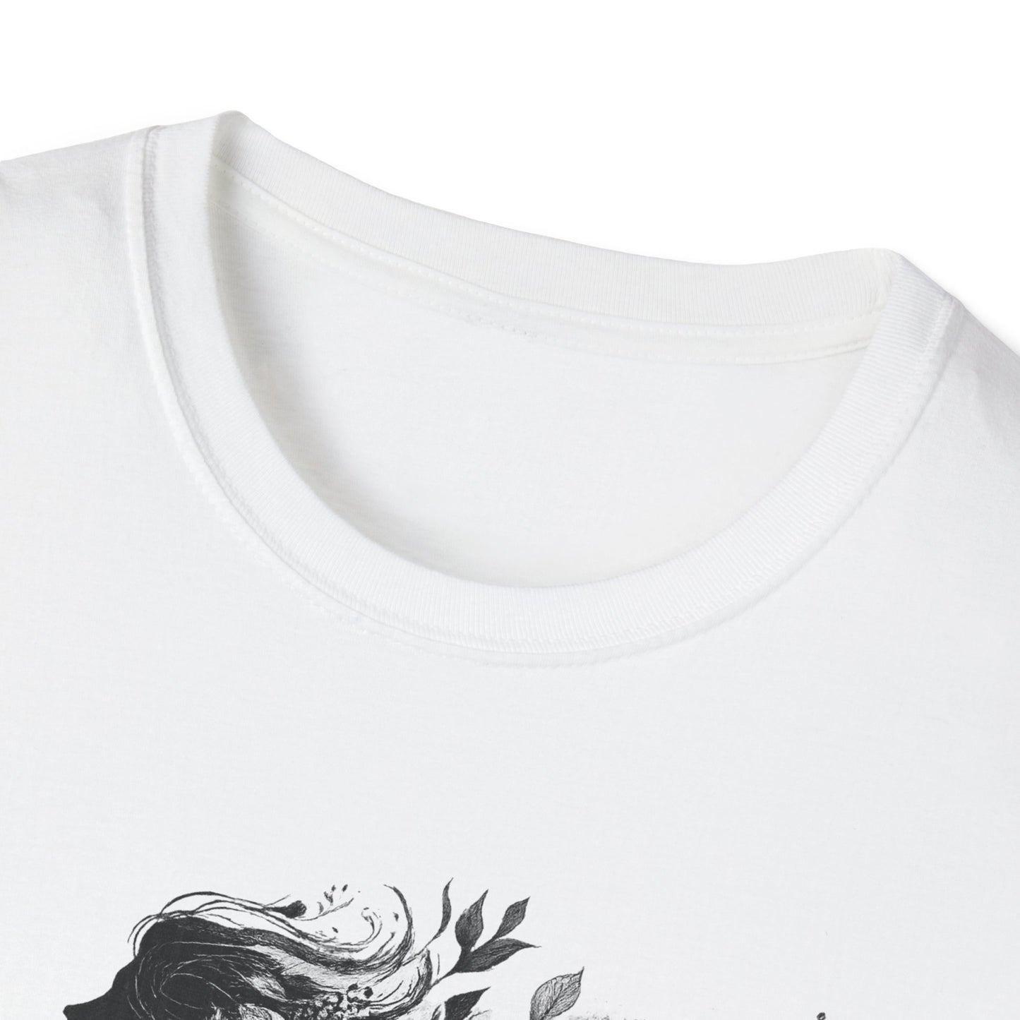 Floral Goddess Silhouette Unisex Softstyle T-Shirt