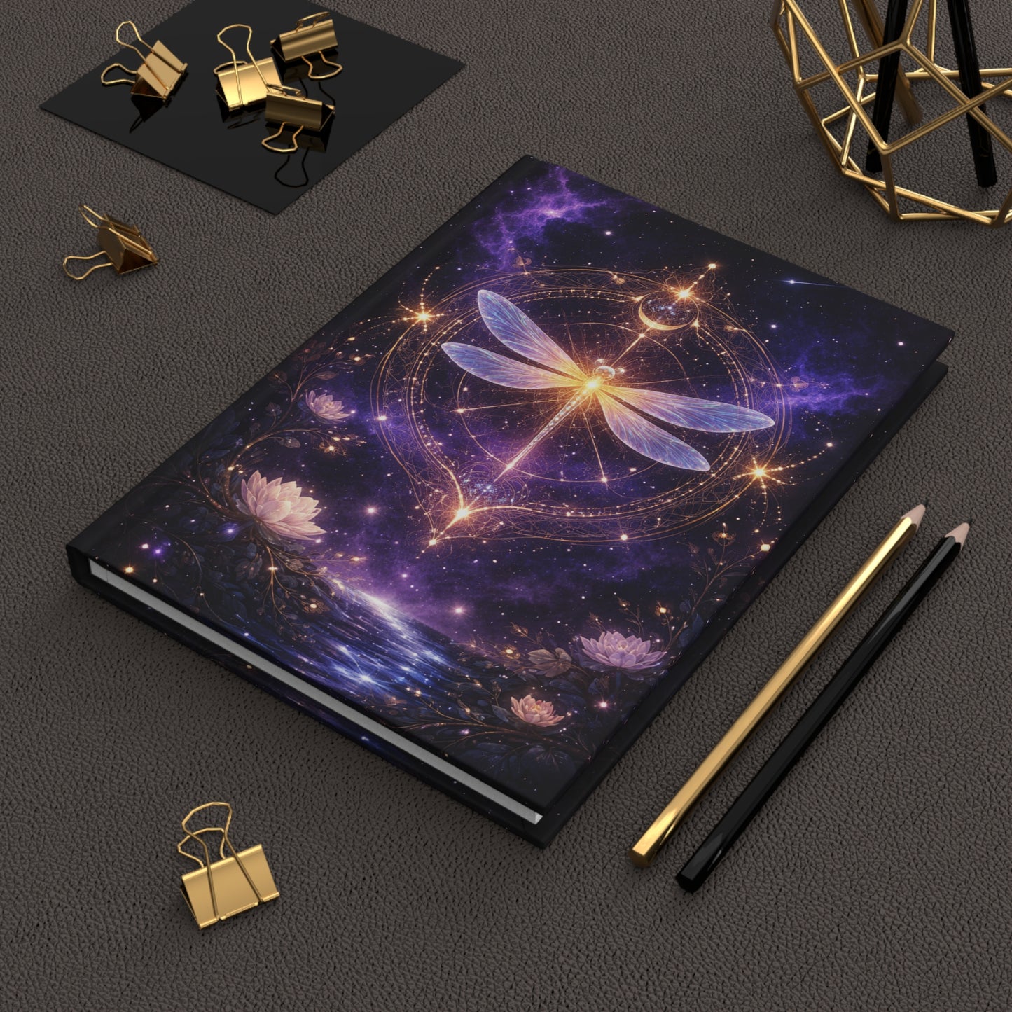 Mystic Dragonfly Hardcover Journal