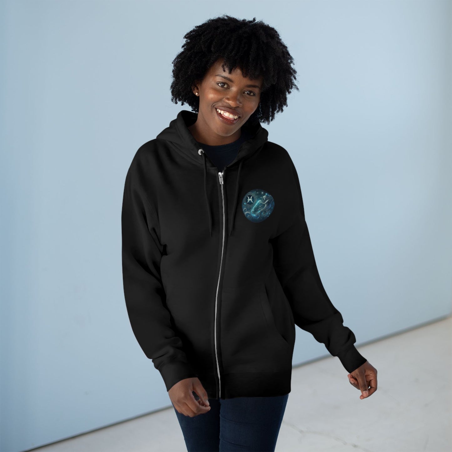 Aquarius Unisex Zip Hoodie