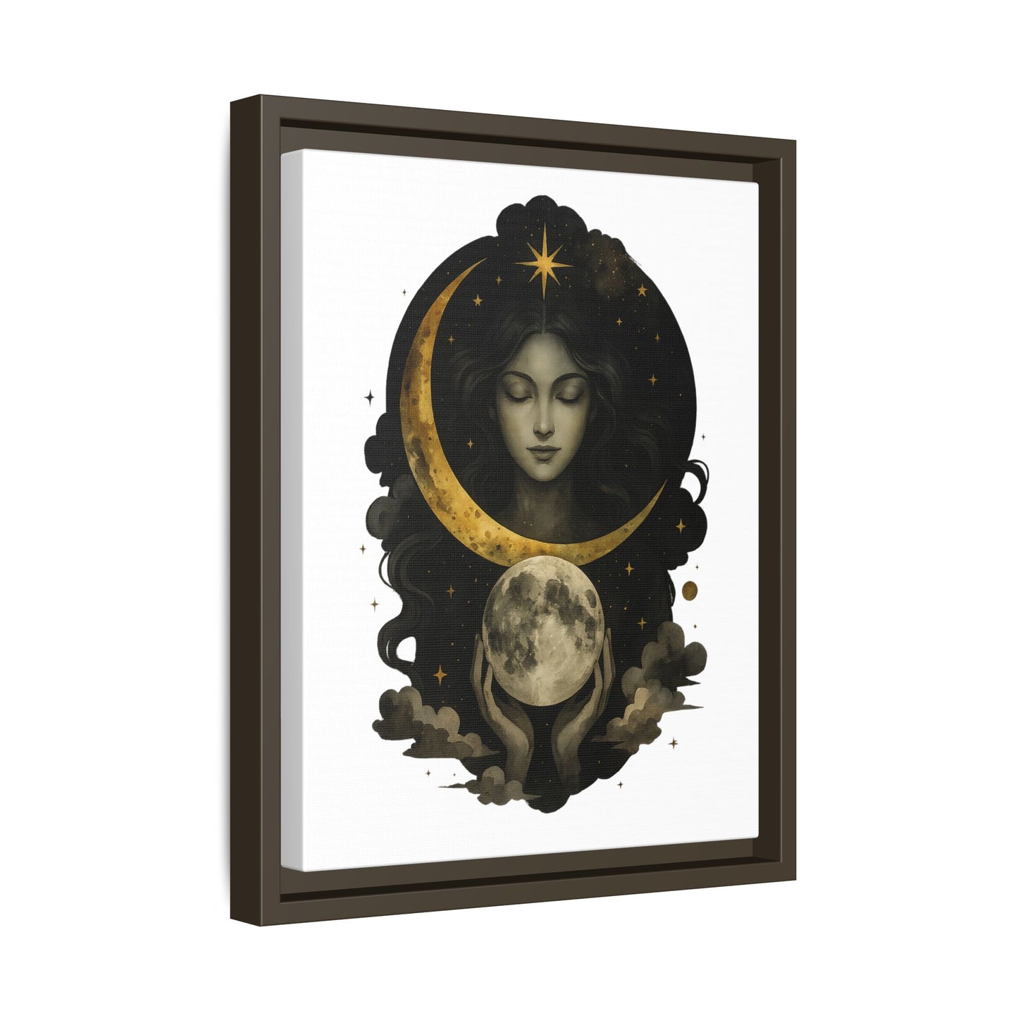 Celestial Moon Goddess Canvas Art Print 11x14