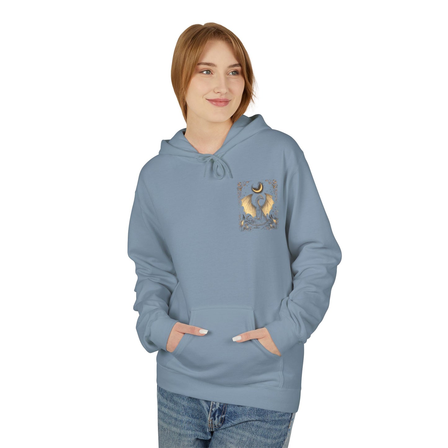 Magical Dragon & Moon Fleece Unisex Pullover