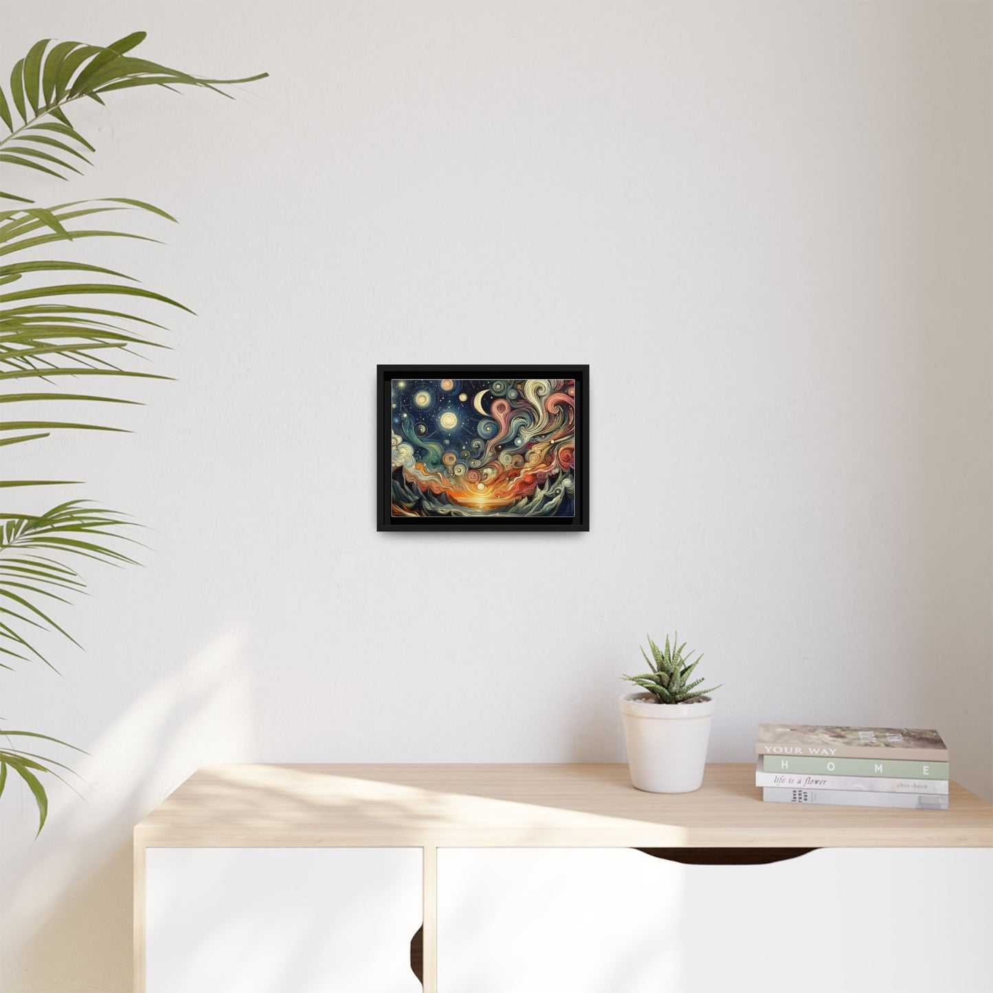 Cosmic Sunset Swirl Canvas Art 12x9 & 14x11