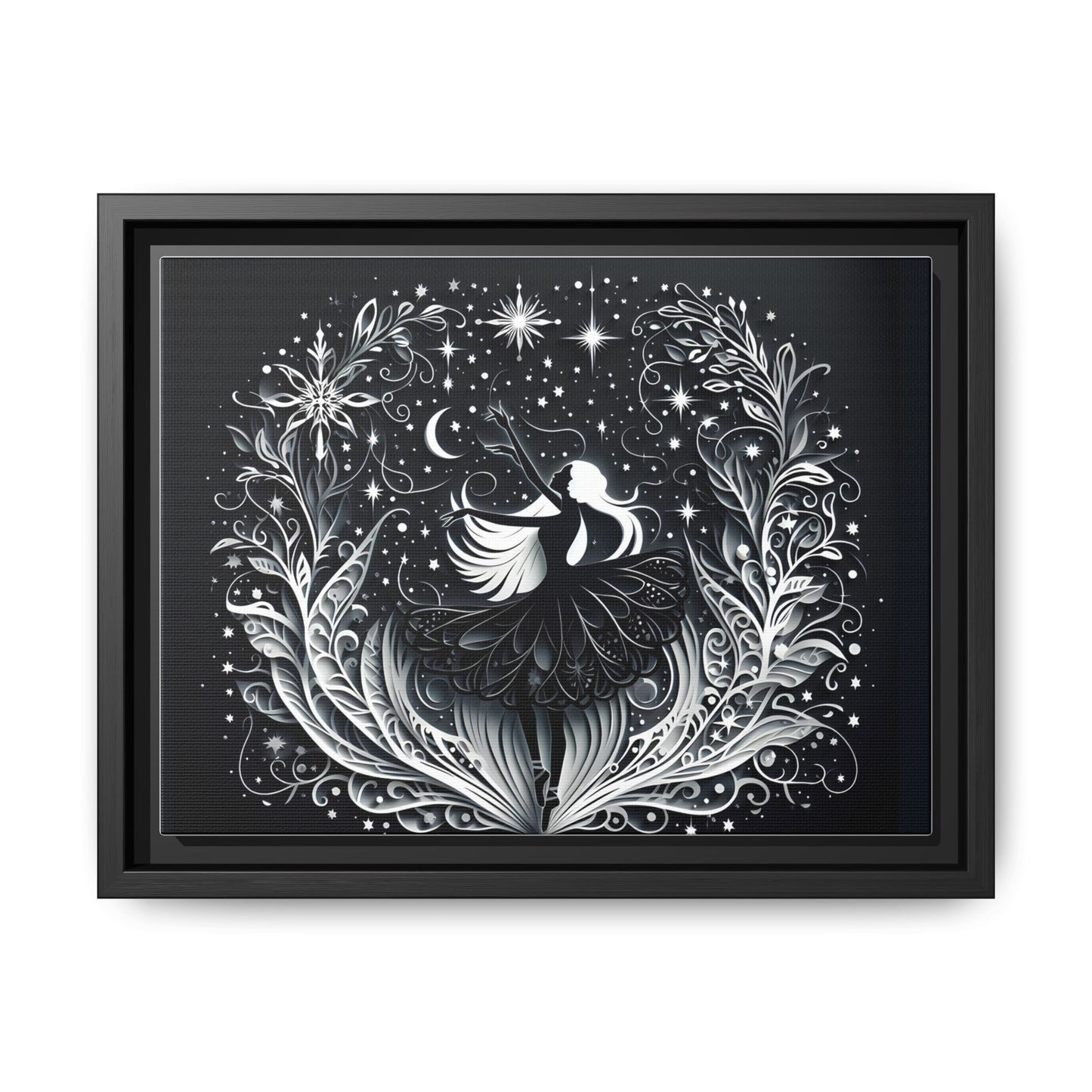 Black and White Magical Dance Wall Art 12x9