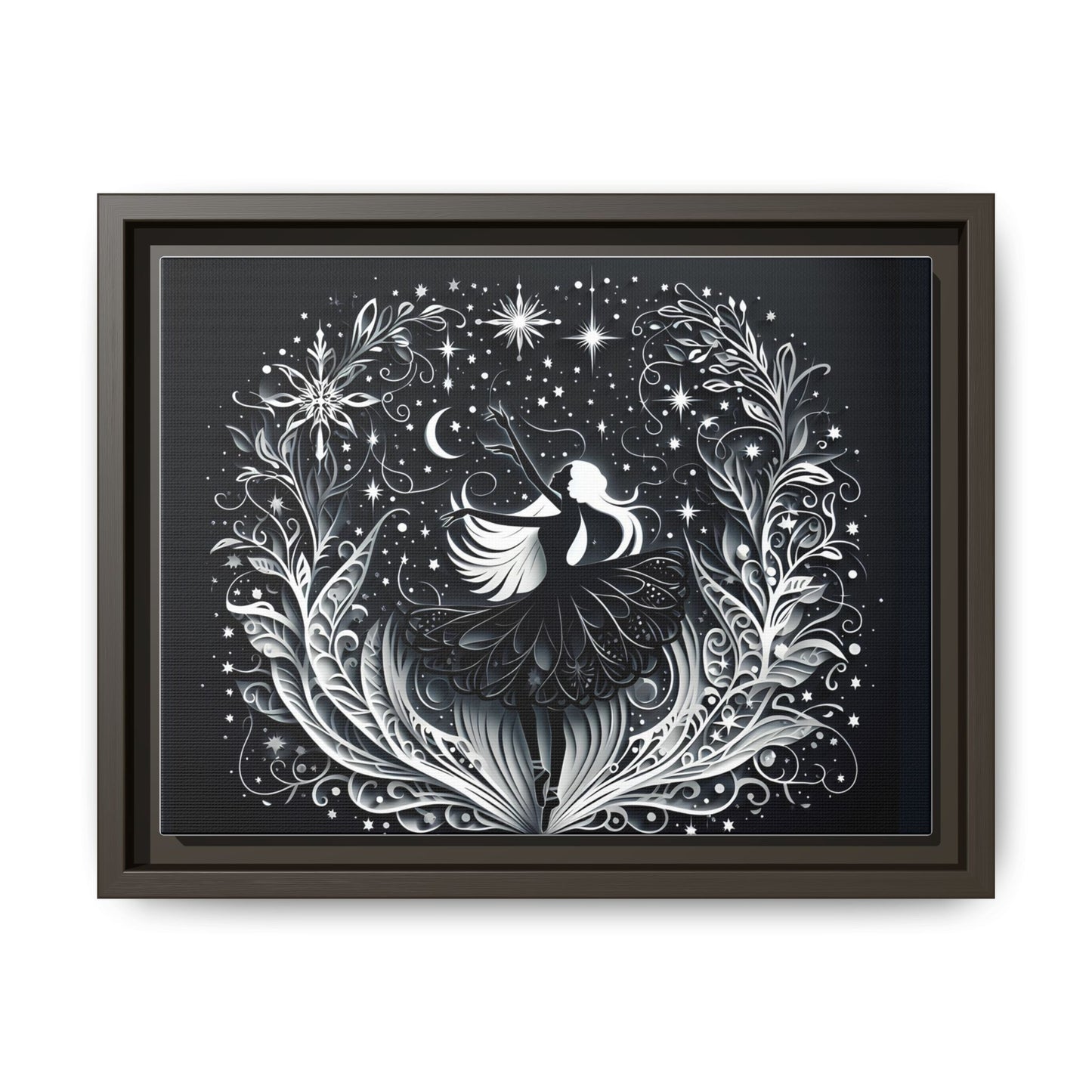 Black and White Magical Dance Wall Art 12x9