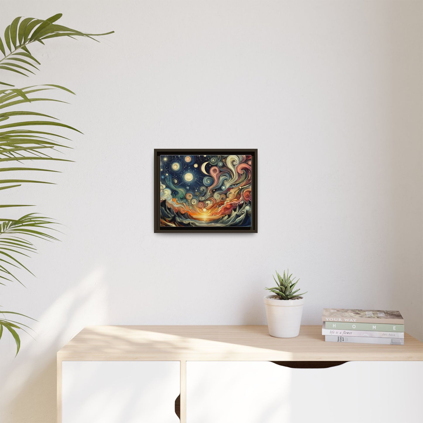 Cosmic Sunset Swirl Canvas Art 12x9 & 14x11