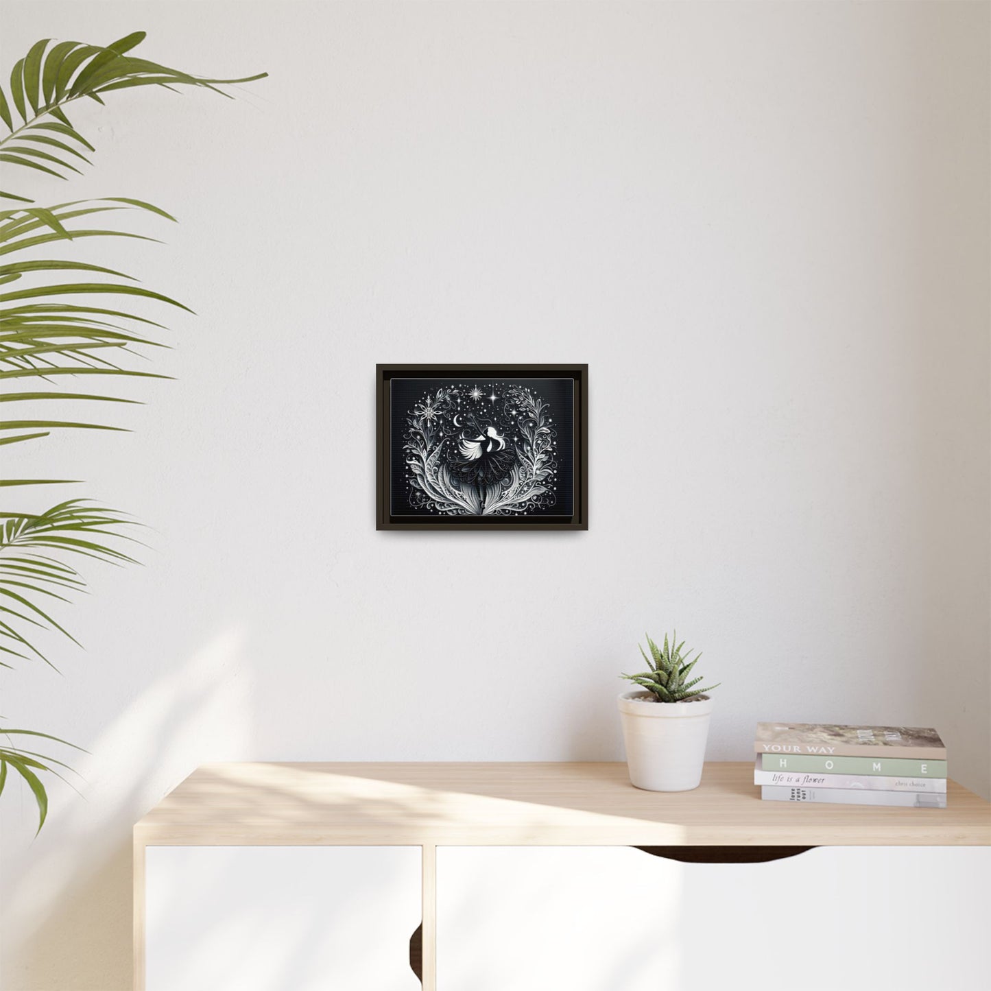 Black and White Magical Dance Wall Art 12x9