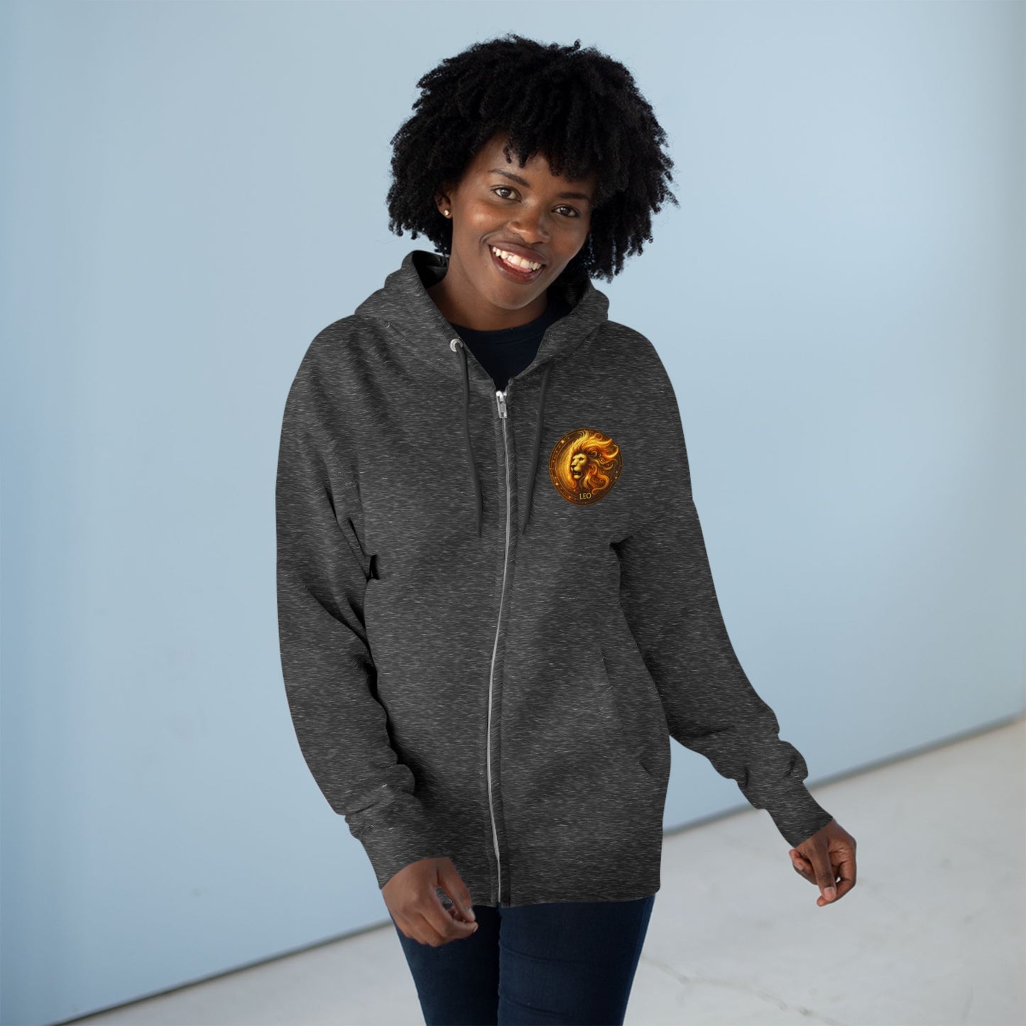 Leo Unisex Zip Hoodie