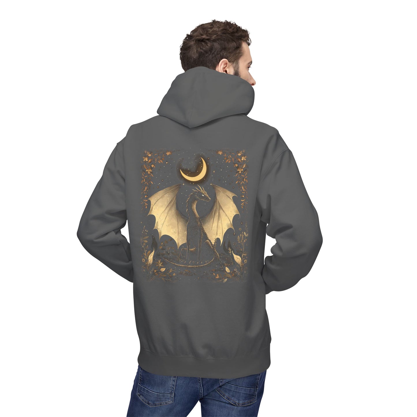 Magical Dragon & Moon Fleece Unisex Pullover