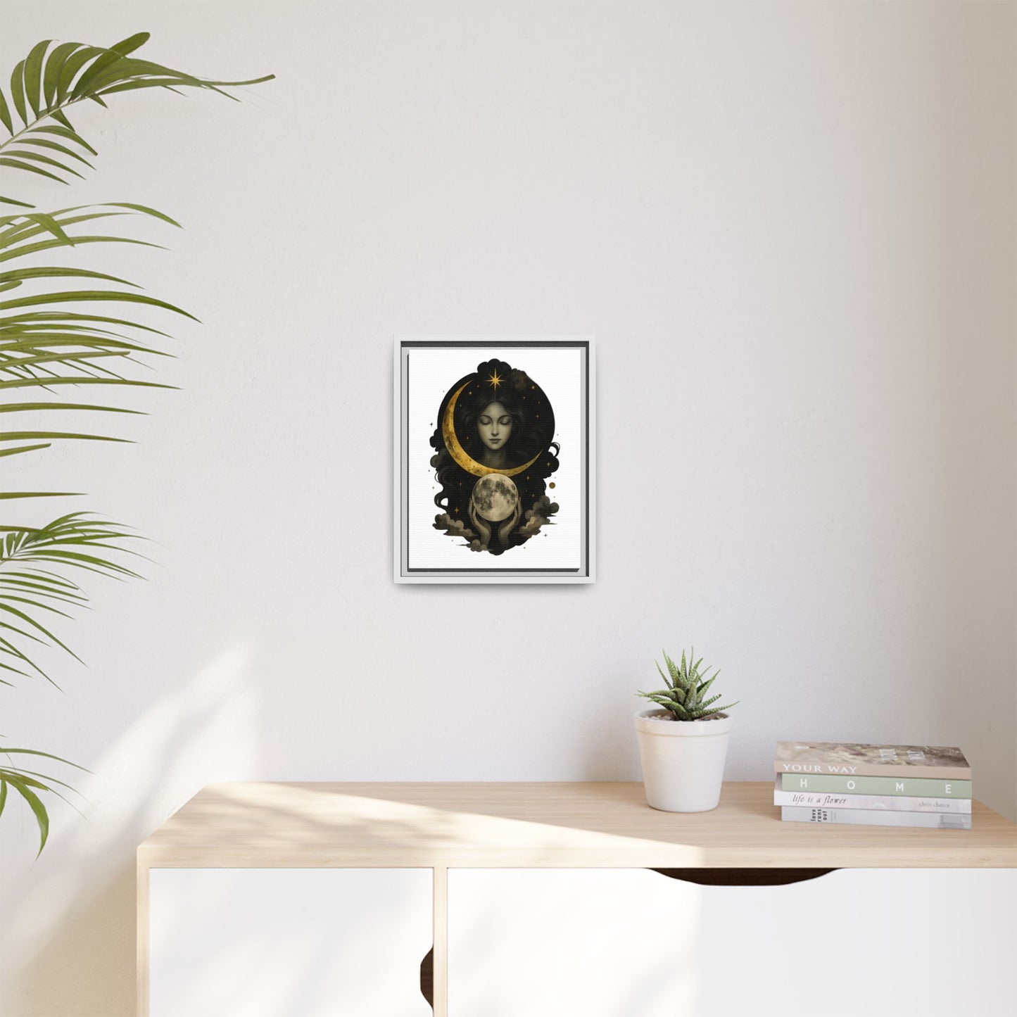 Celestial Moon Goddess Canvas Art Print 11x14