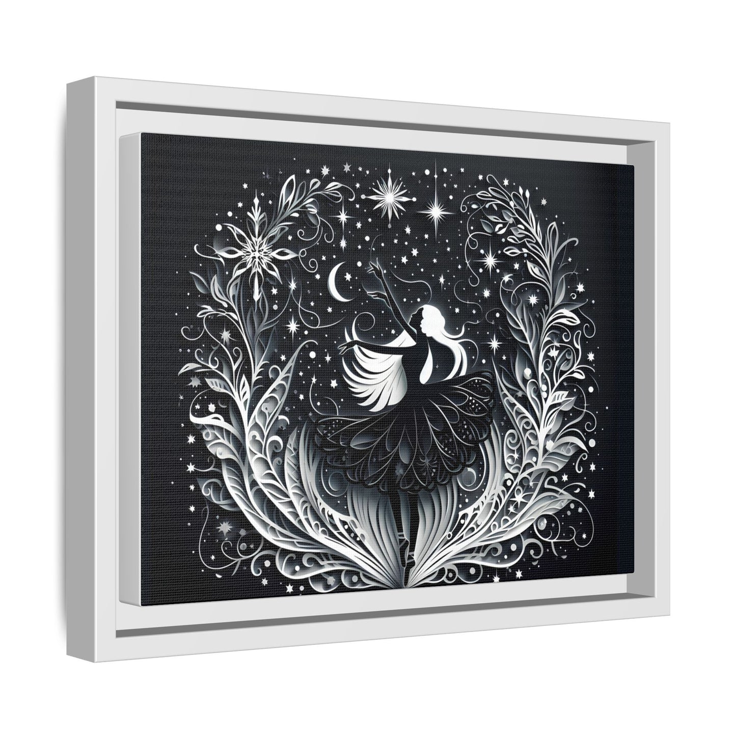 Black and White Magical Dance Wall Art 12x9