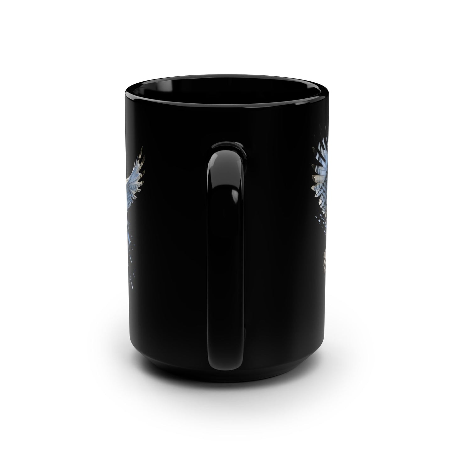 Owl-Inspired Black Mug, 15oz