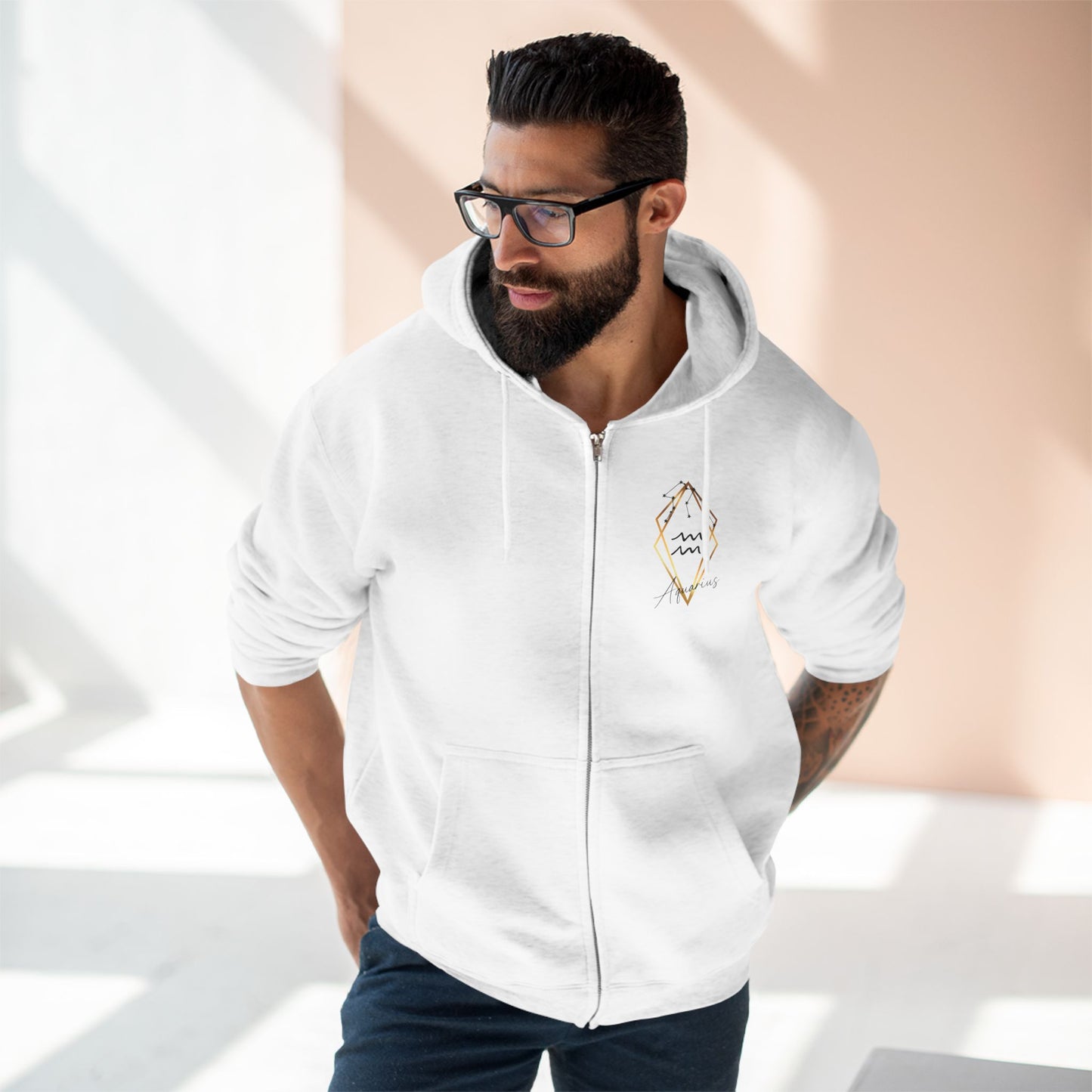 Aquarius Unisex Zip Hoodie