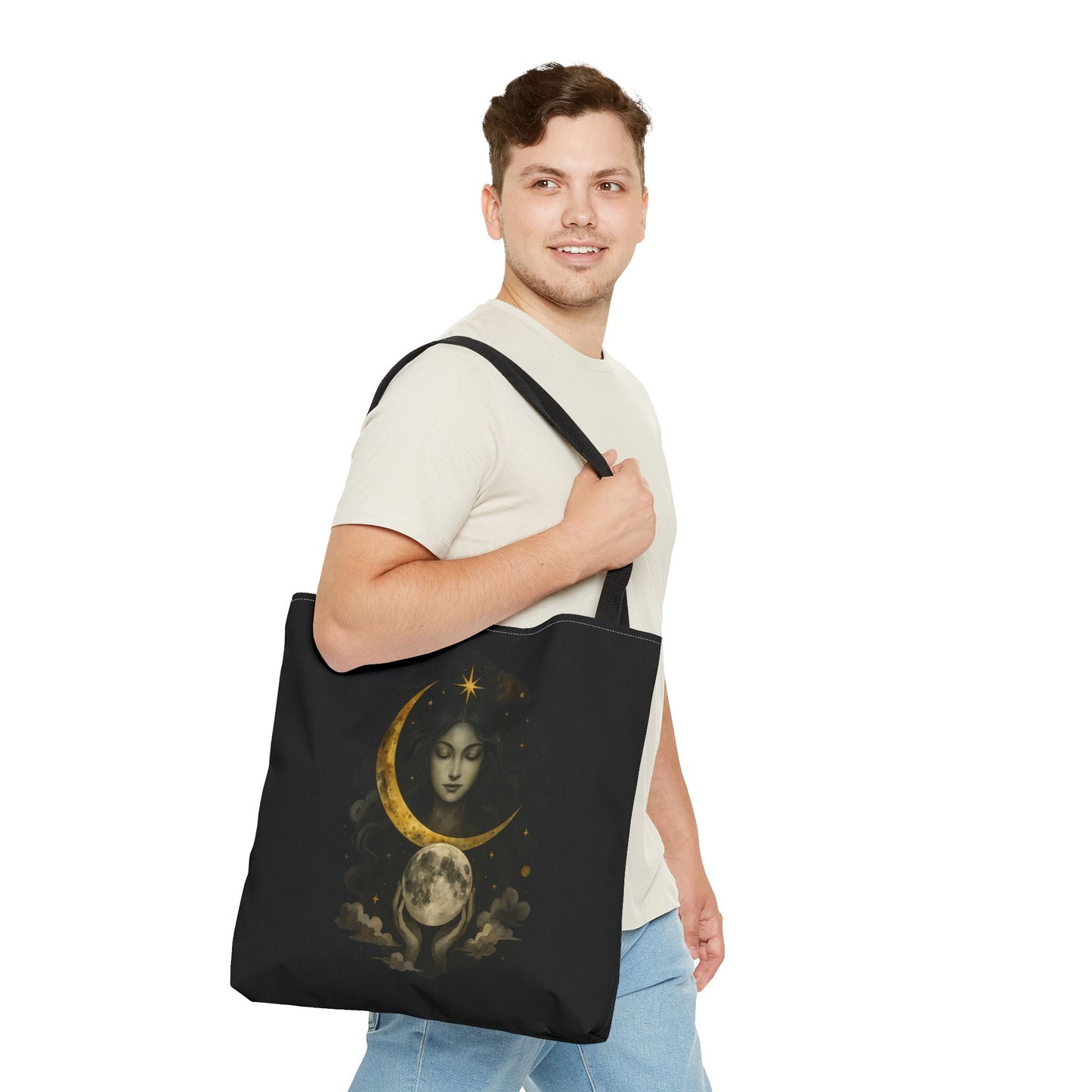 Celestial Moon Goddess Tote Bag
