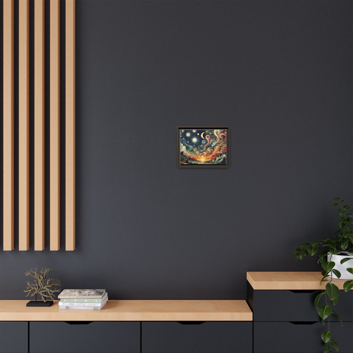 Cosmic Sunset Swirl Canvas Art 12x9 & 14x11