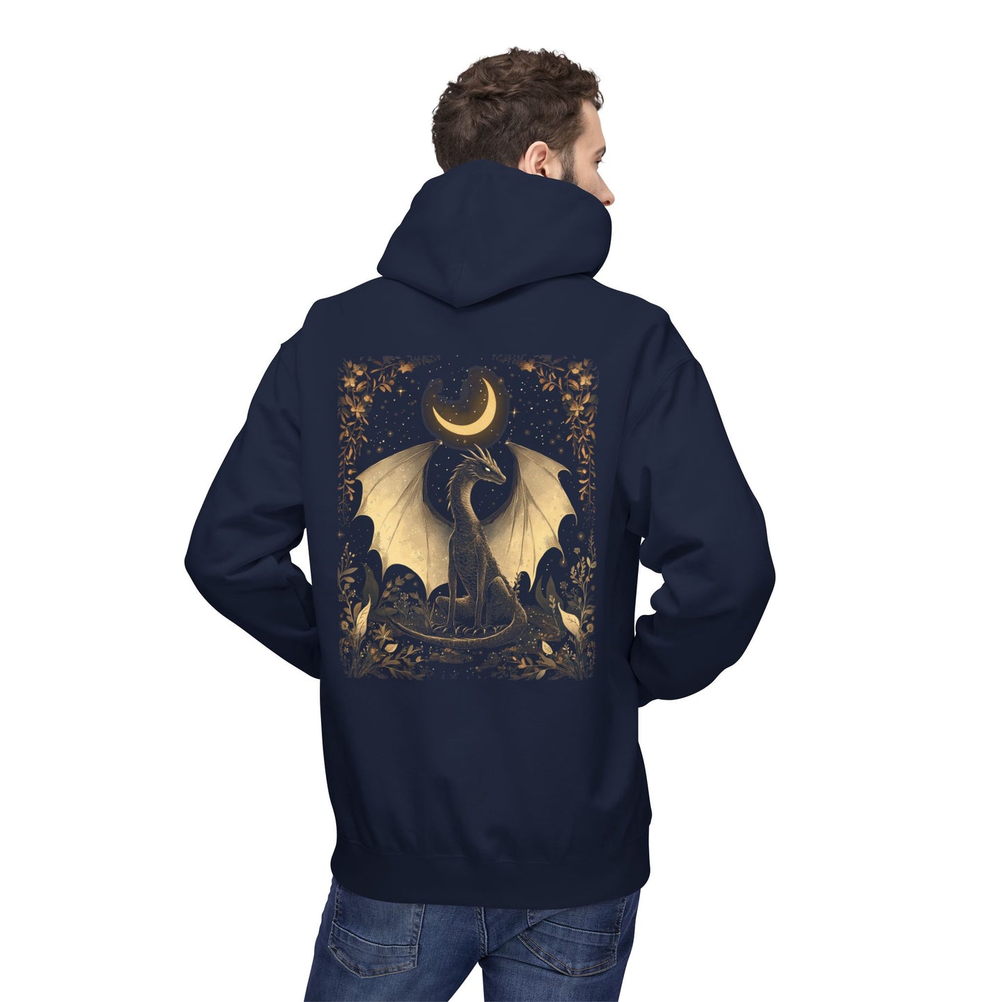 Magical Dragon & Moon Fleece Unisex Pullover