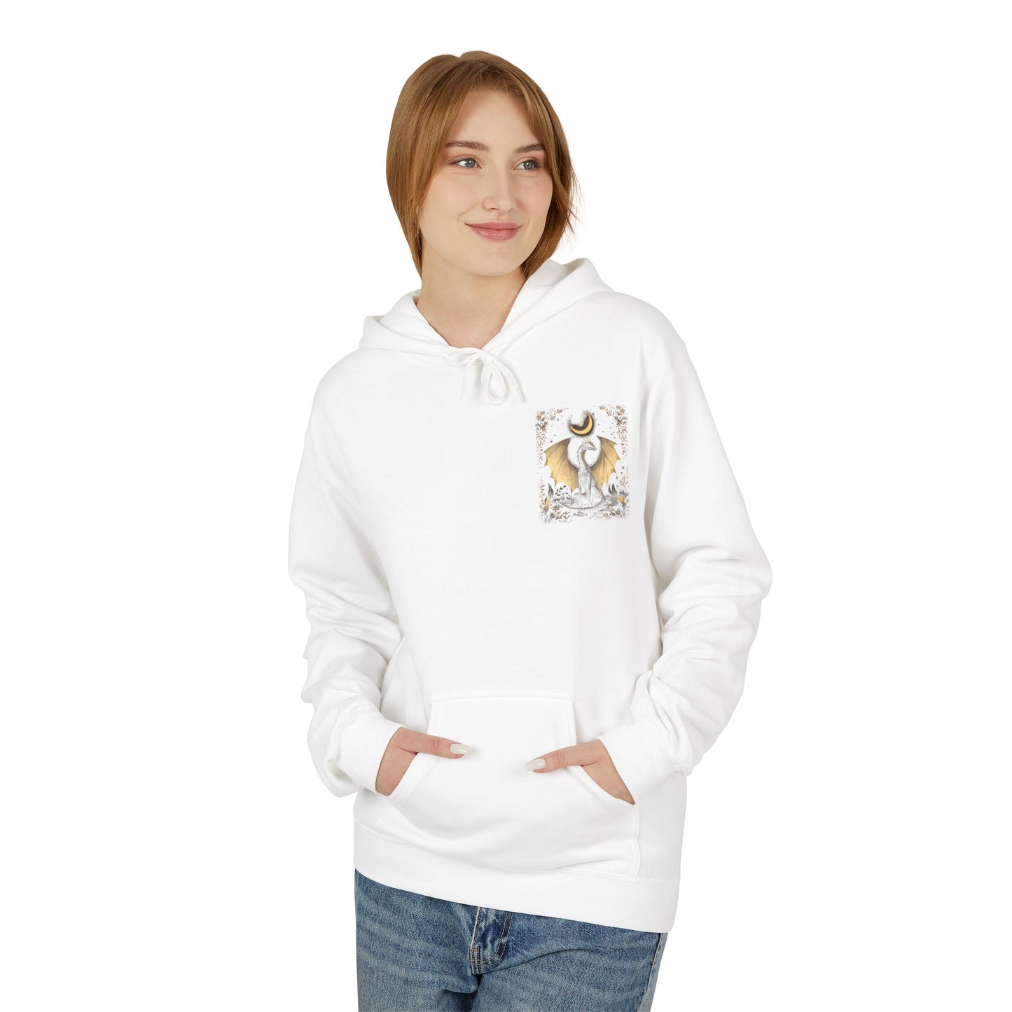 Magical Dragon & Moon Fleece Unisex Pullover