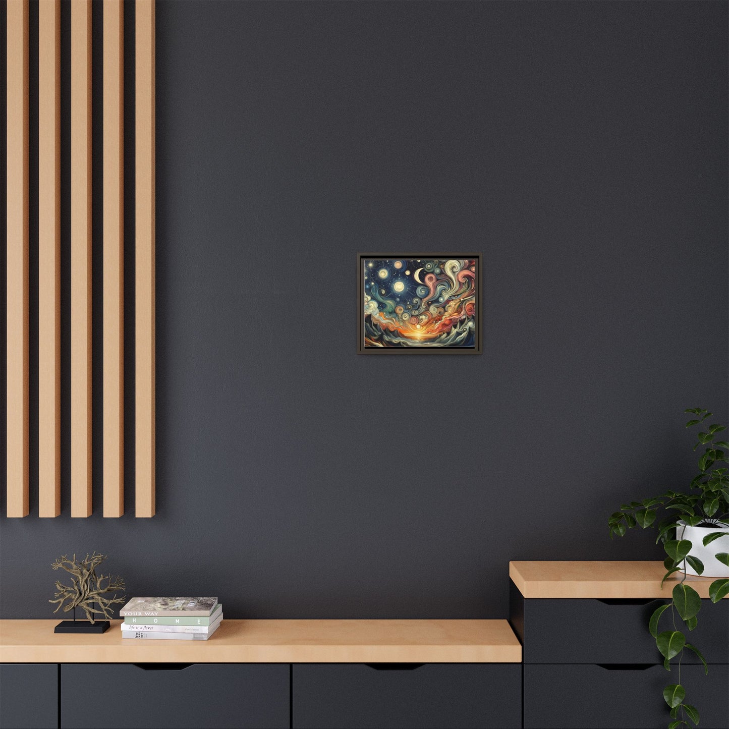 Cosmic Sunset Swirl Canvas Art 12x9 & 14x11